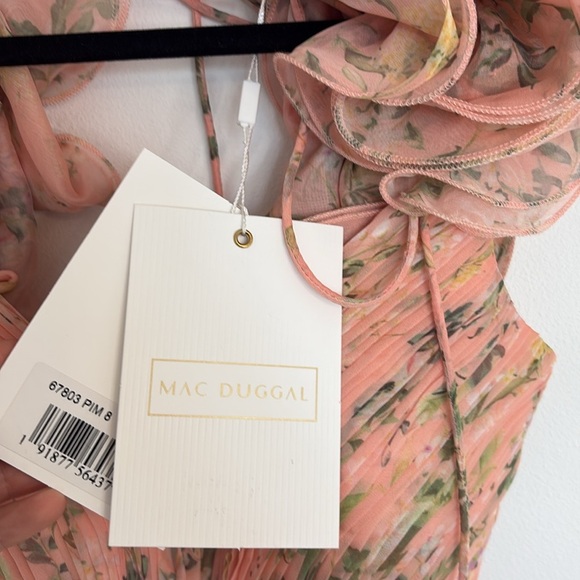 Mac Duggal Ruffle Tiered Floral Cut Out Chiffon Gown - Picture 6 of 13